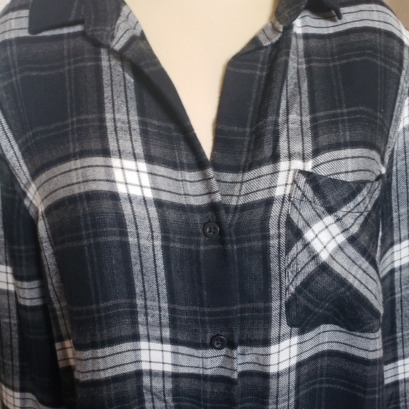 Cloth & Stone Fray Hem Flannel Buttondown - Picture 4 of 6